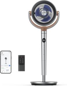 Image Ventilateur Sur Pied Dreo 20 dB Smart - 6 Modes, 8 Vitesses, Minuterie de 12h - Compatible Alexa