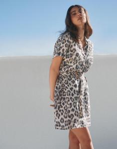 Image Riu RLYNX302 - Robe courte imprimé léopard BEIGE - Taille 38 à 48 [Nouveau Client]