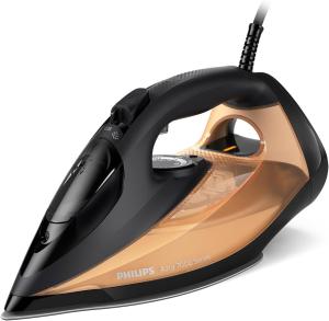 Image Fer à Repasser Vapeur Philips DST7040/80 Azur Séries 7000 SteamGlide Elite - 2800W - Noir/Or