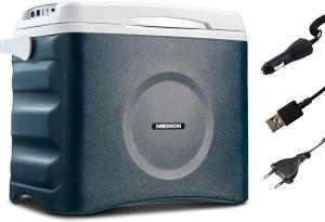 Image MEDION MD10735 - Glacière thermoélectrique portable - 25L - 2-en-1 Compatible 12V Voiture et 230V Prise électrique