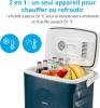 Image MEDION MD10735 - Glacière thermoélectrique portable - 25L - 2-en-1 Compatible 12V Voiture et 230V Prise électrique