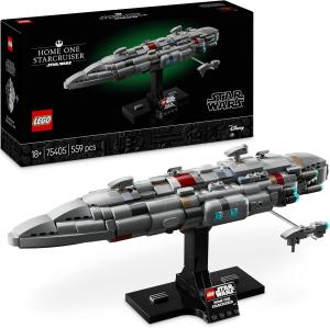 Image Home One Starcruiser LEGO 75405 Star Wars Le Retour du Jedi - Vaisseau Collector avec présentoir Avec Frégate Nebulon-B