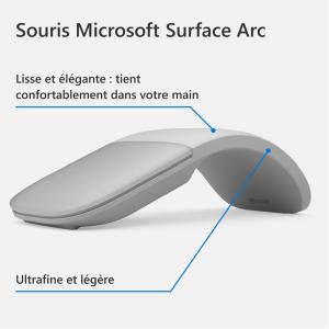 Image Souris Sans Fil Microsoft Surface Arc - Bluetooth  - Multiplateforme - Noire ou Blanche