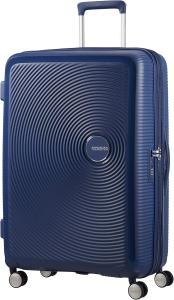 Image Valise 77cm American Tourister Soundbox - Spinner L Expanded Suitcase - 97/110 L, Bleu foncé