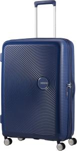 Image Valise 77cm American Tourister Soundbox - Spinner L Expanded Suitcase - 97/110 L, Bleu foncé