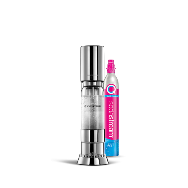 Image Pack SodaStream ensō Machine à Eau Pétillante et Soda + Bouteille nomade réutilisable 1L + Recharge de CO2 à clipser Quick Connect
