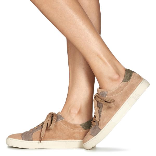Image Sneakers Femme Dream in Green ACANTHE - Cuir - Taille 35 à 41 - Beige