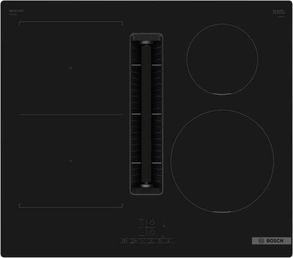 Image Plaque induction aspirante Bosch PVS611B16E, Série 4 - 4 Foyers - Noir