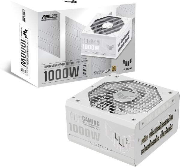 Image Bloc d'alimentation PC ASUS TUF Gaming 1000W Gold White Edition - Modulable - Blanc