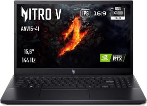 Image PC Portable Gaming 15,6" FHD ACER Nitro V ANV15-41-R5AY (Ryzen 5 7535HS, RAM 16Go, SSD 512Go, RTX 4050) - Noir