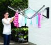 Image Corde À Linge Brabantia 375842 WallFix - 24m - Séchoir Rotatif Pliable - Gris Métallique