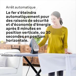 Image Fer à Repasser Vapeur Braun SI7160BL TexStyle 7 Pro - Technologie FreeGlide 3D - Semelle EloxalPlus - 3100W - Bleu