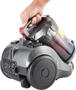 Image Aspirateur Traineau Akitas Wessel Werk - 800W - Cylindrique - Sans Sac - Gris / Rouge