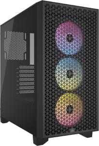 Image Boîtier PC CORSAIR 3000D RGB Airflow - Mid-Tower + 3X Ventilateurs AR120 RGB - Design High-Airflow - Noir
