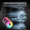 Image Boîtier PC CORSAIR 3000D RGB Airflow - Mid-Tower + 3X Ventilateurs AR120 RGB - Design High-Airflow - Noir
