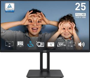 Image Ecran PC FHD 24,5" MSI Pro MP251P - 100 Hz, Confort visuel - Noir