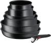 Image Pack 7 Pièces Tefal L3998702 Ingenio - Batterie de cuisine Compatible Induction - Revêtement antiadhésif - Style Pierre Noire