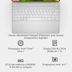 Image PC Portable 13.4" FHD+ Dell 9350 XPS 13 (Intel Evo, RAM 35Go, SSD 1To, Win11) - Platine