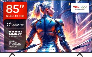 Image Smart TV 85" UHD 4K TCL 85T8B - Google TV et Game Master 3.0 - Noir