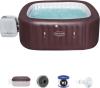 Image Spa Gonflable Lay-Z BESTWAY Maldives Hydrojet Pro™ 4 - Carré - 6 personnes, Brune