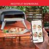 Image Four à pizza à gaz Tefal JM412010 Pizza Pronto - Pierre rotative à 360° - Gris Noir
