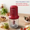 Image Mini Hachoir Moulinex AT714G32 - 3-en1 - 500ml - 500W 6 lames en acier inoxydables - Rouge Rubis