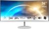 Image Écran PC Incurvé 34" MSI Pro MP341CQW - Dalle VA 1500R - 100Hz - Blanc