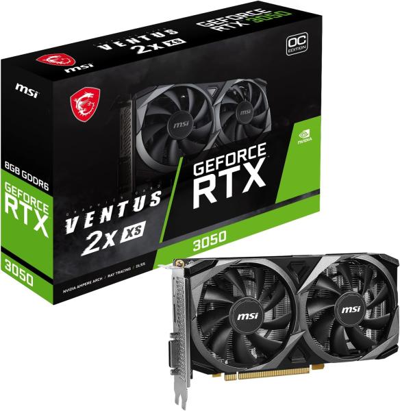 Image Carte Graphique MSI GeForce RTX 3050 Ventus 2X XS 8G OC - 8Go GDDR6