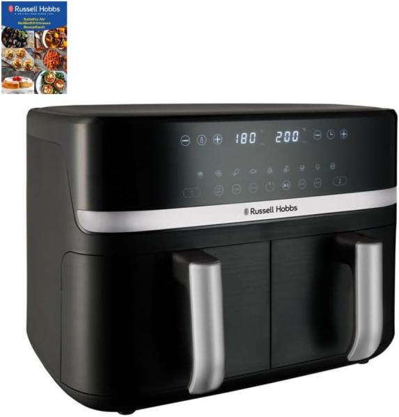 Image AirFryer Russell Hobbs 27681-56 Satisfry - Rapid Air - Friteuse sans huile 9L - 2800W - Noir
