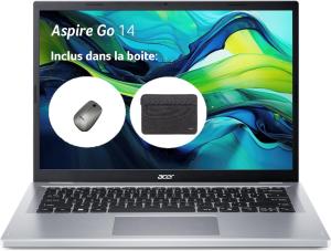 Image PC Portable 14'' Acer Aspire Go 14 AG14-31P-33YH (i3, 8Go, SSD 512Go) - Gris
