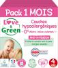 Image Pack 184 Couches Bébé Love & Green - Hypoallergéniques