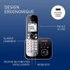 Image Téléphone Sans Fil Panasonic KX-TG6821FRB DECT - Noir / Gris