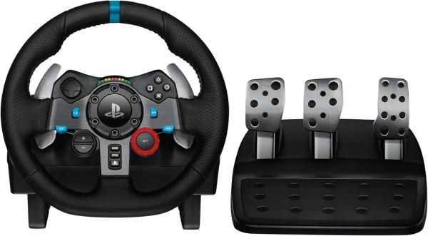Image Pack Logitech G29 Driving Volant de Course en Cuir avec Pédales - Multiplateforme à 209,50€