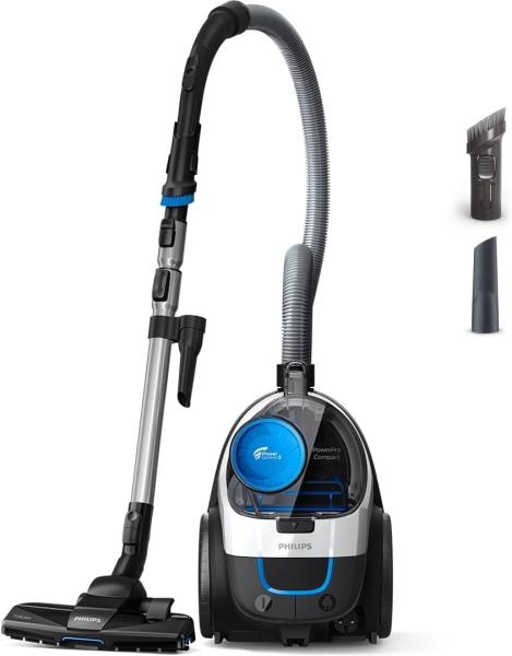 Image Aspirateur Traineau Philips FC9332/09 PowerPro Compact Série 3000 - Noir/Bleu à 89,99€