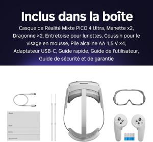 Image Casque VR Mixte PICO 4 Ultra 256Go à 509€