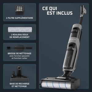 Image Aspirateur Balai Laveur sans Fil Rowenta GZ5036WO X-Clean 4 - Gris à 299,99€