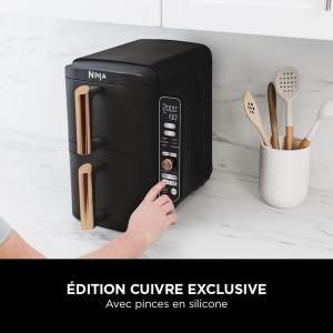 Image AirFryer NINJA SL400EUCP Double Stack XL Noir/Cuivre à 229,99€