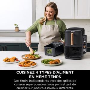 Image AirFryer NINJA SL400EUCP Double Stack XL Noir/Cuivre à 229,99€