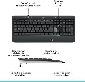 Image Pack Logitech MK540 - Clavier et Souris sans Fil - Noir à 39,99€