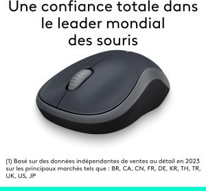 Image Souris Sans Fil Logitech M185 Gris/Noir à 9,99€