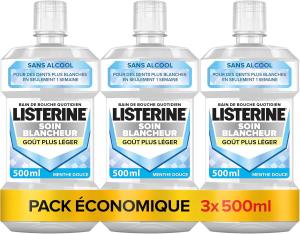 Image Pack 3 Bains de bouche Listerine Soin Blancheur