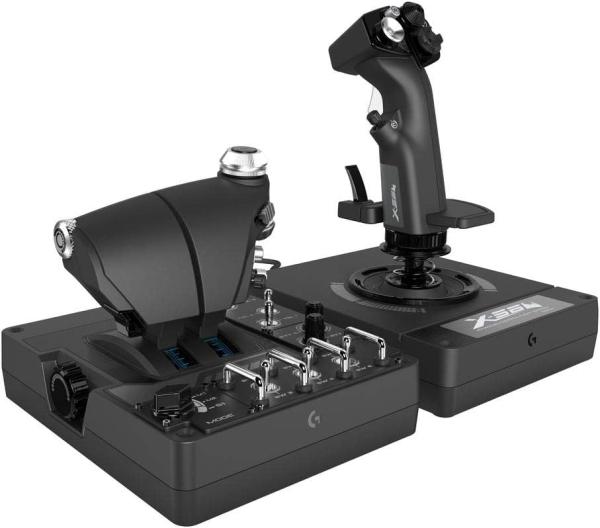 Image Système 3M avec Commande des Gaz RVB et Joystick Logitech G X56 H.O.T.A.S - Noir à 209,99€