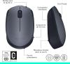 Image Souris sans fil Logitech M170 noir/gris à 10,99€