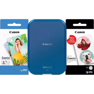 Image Pack Canon Zoemini 2, bleu marine + Papier Photo ZINK (20 + 10) à 99,99€