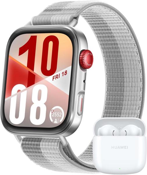 Image Pack Montre connectée HUAWEI Watch FIT 4  Gric + Freebuds SE 2 Blanc à 169,99€