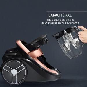 Image Aspirateur sans Sac ROWENTA RO7954EA Silence Force Cyclonic Effitech Noir/Or Rose à 249,99€