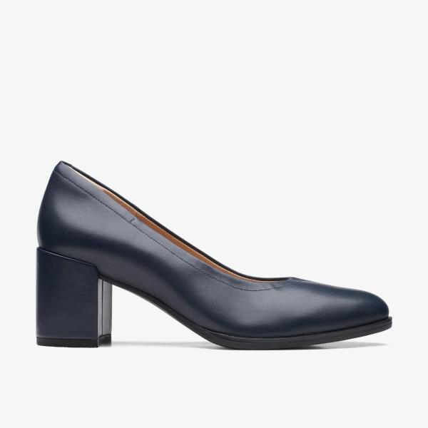 Image Chaussures Femme Clarks Freva55 Court - Cuir Bleu Marine à 59.97€