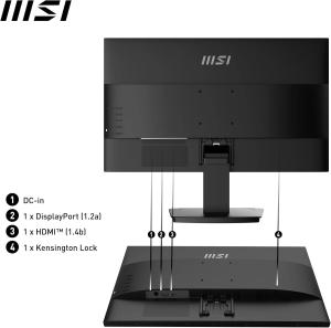Image Écran PC 23.8" FHD MSI PRO MP2412 - Noir à 79,95€