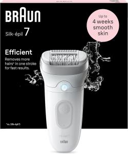 Image Épilateur Large Braun Silk-épil 7 - Modèle 7-011, Blanc/Gris à 79,99€