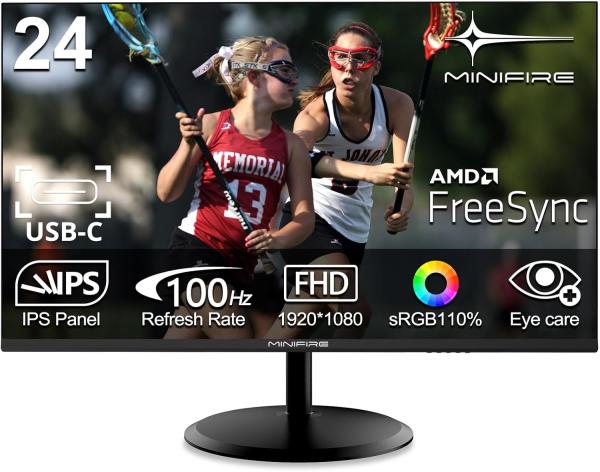 Image Écran PC 24" FHD Minifire MF24X3AC - 100hz - Noir à
